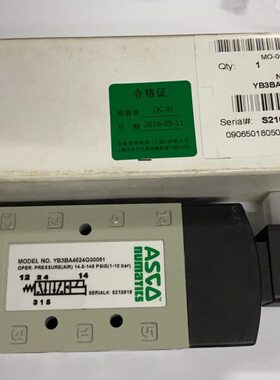 美国ASCO电磁阀YA3BA4524G00040/L23BA452BG00061原装当天发货