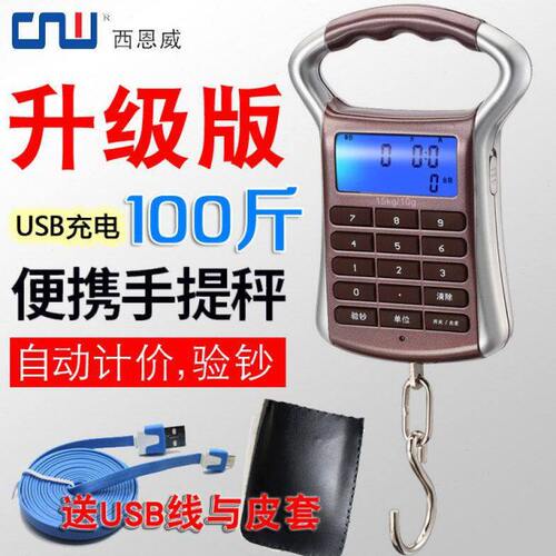 充电手提秤充电计价秤精准电子秤快递称迷弥弹簧钩称家用买卖菜秤