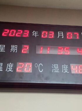 擂彩温湿度显示屏RC-HTT15RB 23RB黑色边框带485数据叠加同步时间