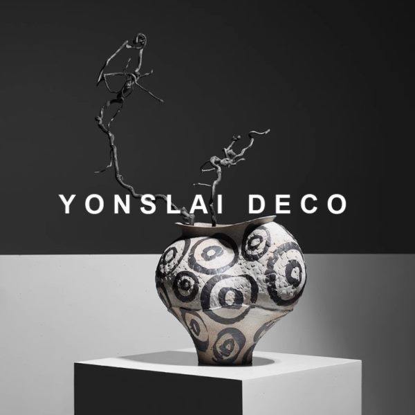 现代轻奢陶瓷花艺花瓶摆件样板间售楼处软装家居玄关电视柜饰品,家居饰品,花瓶,淘宝优惠券,粉丝福利购,淘宝优惠卷