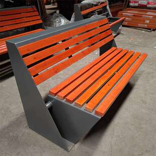 公园椅户外长椅子实木广场休闲室外庭院不锈钢休息长凳靠座椅加厚