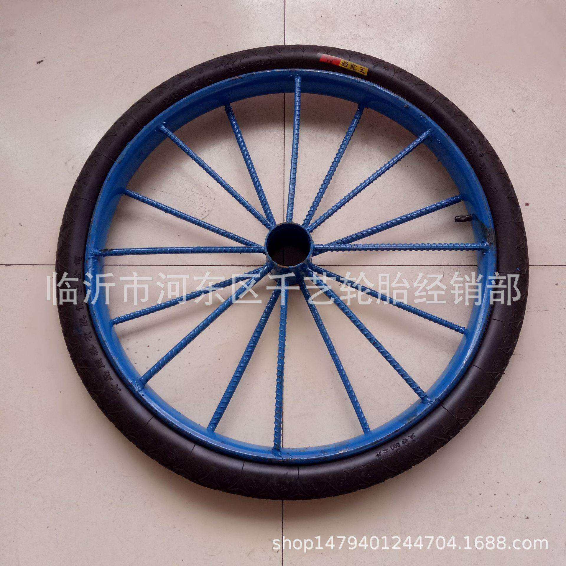 实心轮耐磨力车轮 老虎车手推车工业脚轮 斗车轮充气轮