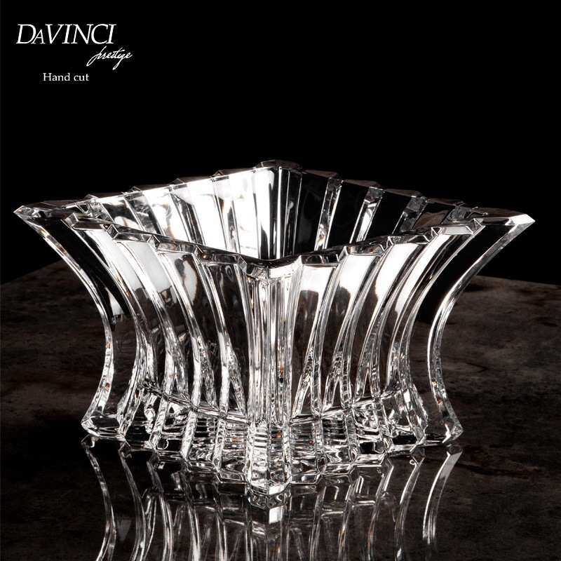 davinci意大利进口高档家用水晶玻璃花瓶养花插花客厅装饰摆件