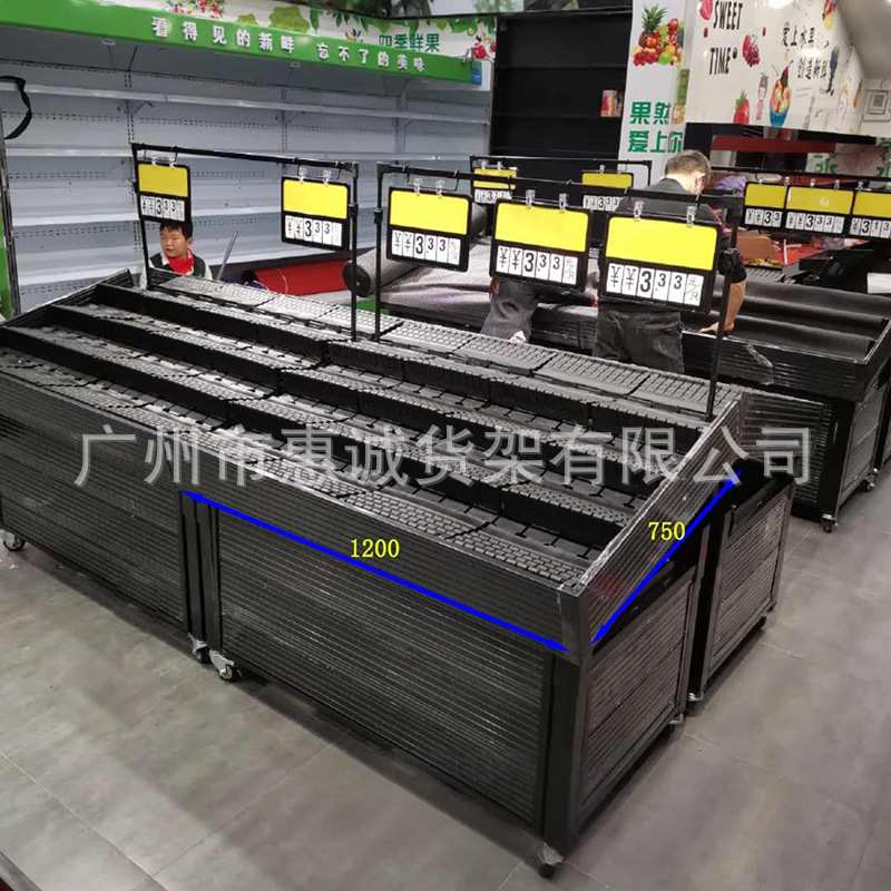 生鲜货架盒马鲜生款超市水果蔬菜货架树脂移动水果车陈列展示架图片