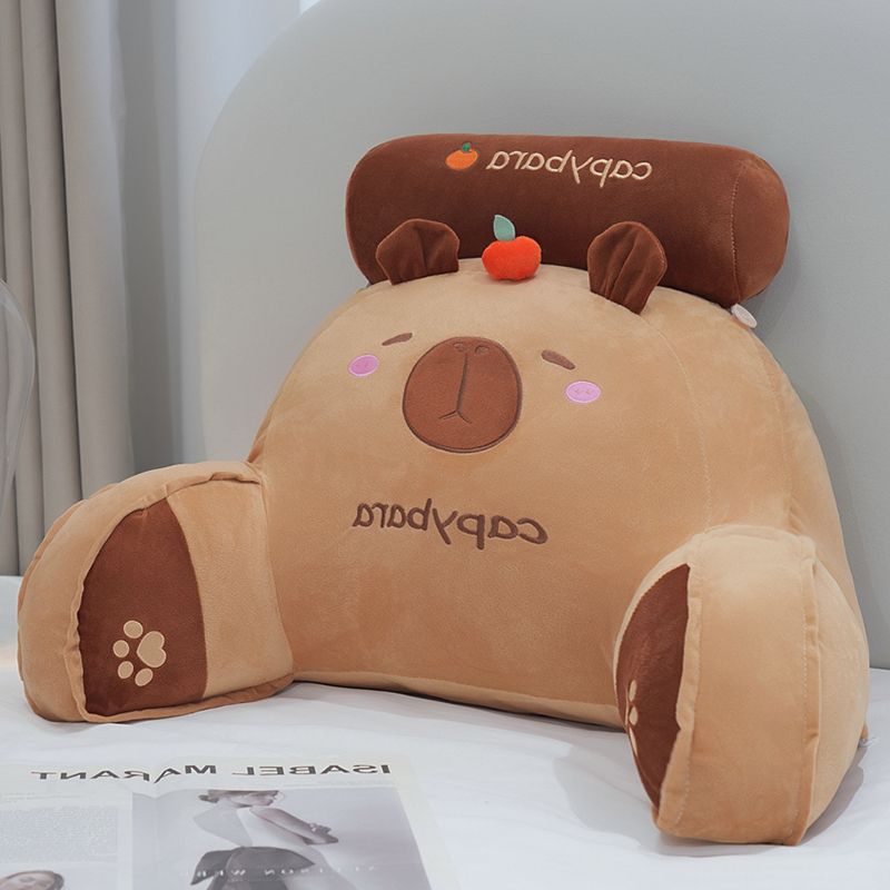 水豚靠枕床头g靠垫宿舍学生寝室沙发大靠背垫躺床上护腰可拆洗冬