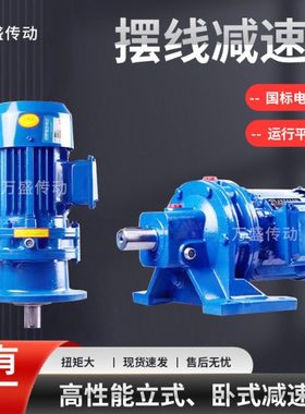 摆线针轮减速机BW卧式BL立式XW搅拌机国标全铜芯电机直连式减速器