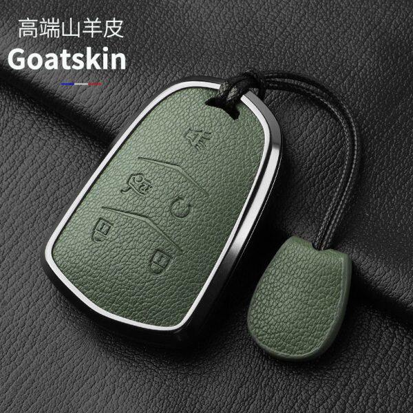 适用凯卡迪拉克钥匙套xt5/xt4扣xt6壳atsl/ct6包xts钥匙真山羊皮