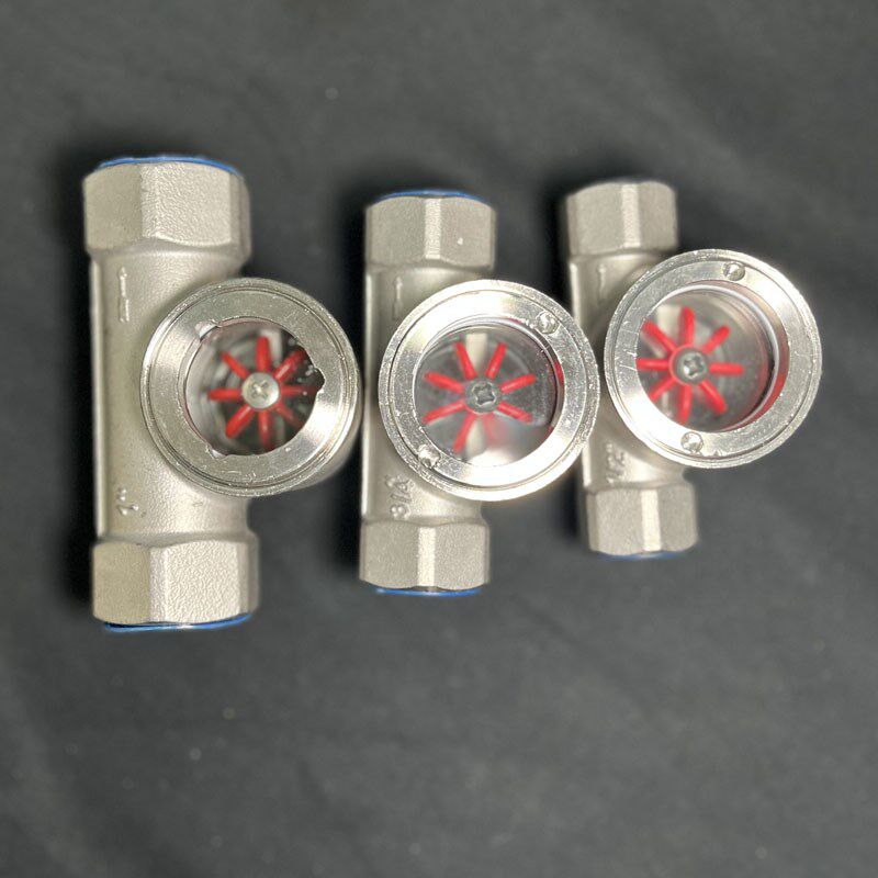 不锈钢偏心叶g轮内螺纹水流指示器视镜视盅管道检查口显示水流表