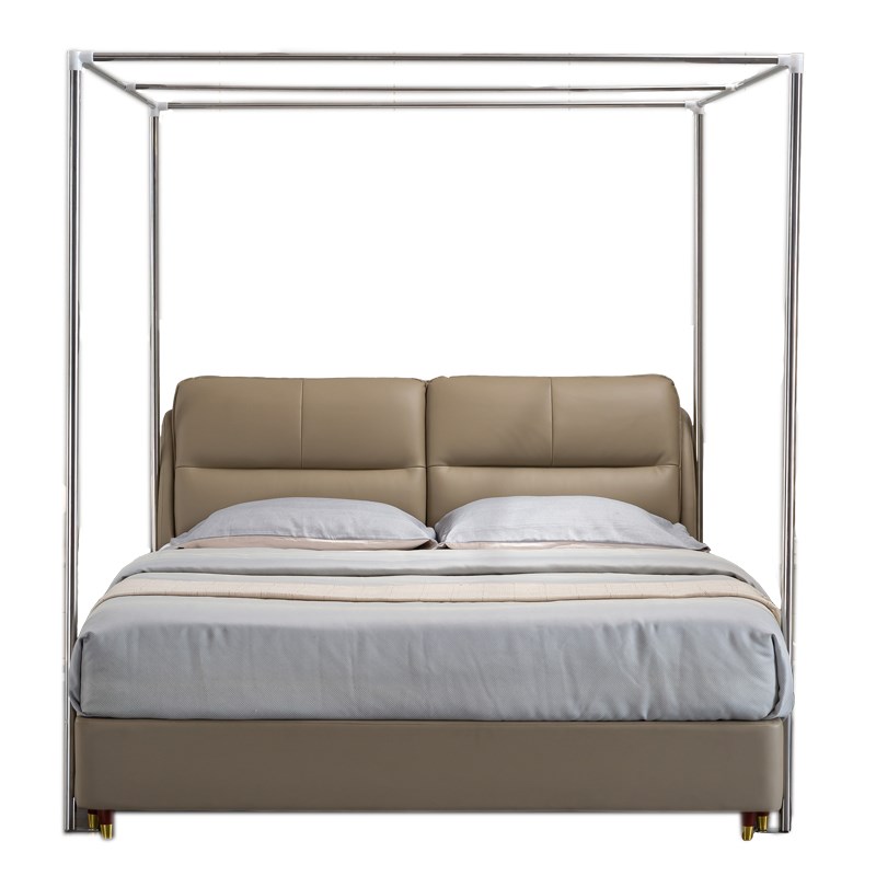 蚊帐支架不锈钢方型加粗直径落地(不含蚊帐)不接驳整条1.5米1.8