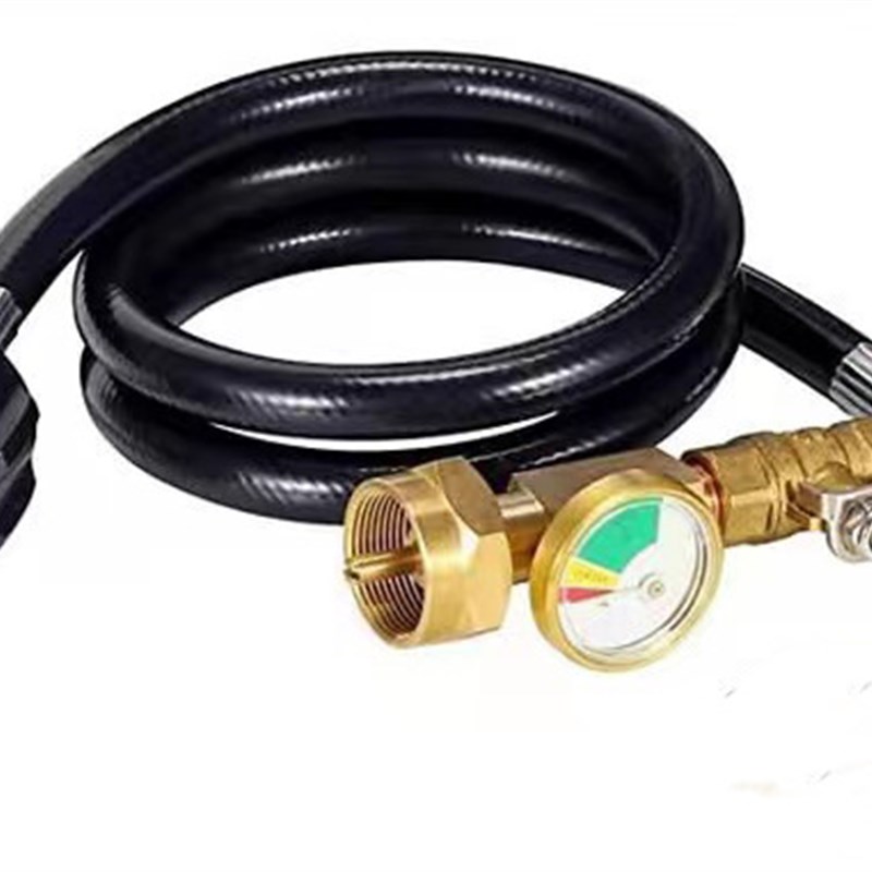 北美QCC接口连接气瓶转换头管一磅转20磅瓦斯气罐不锈钢燃气管