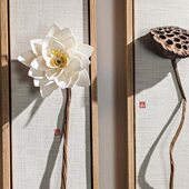 创意客厅墙上墙面墙壁装 饰挂件新中式 背景墙壁挂立体墙饰挂饰