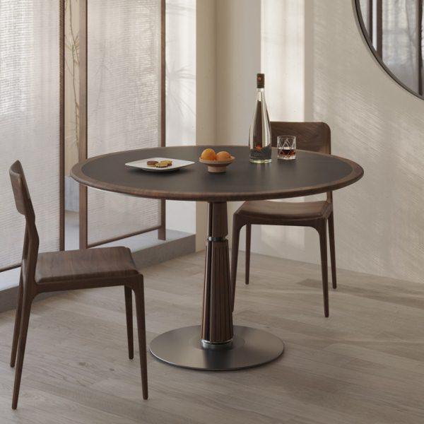 黑胡桃木岩板餐桌原木小户型轻奢桌子复古家用实木圆桌餐桌椅组合,住宅家具,岩板餐桌,淘宝优惠券,粉丝福利购,淘宝优惠卷