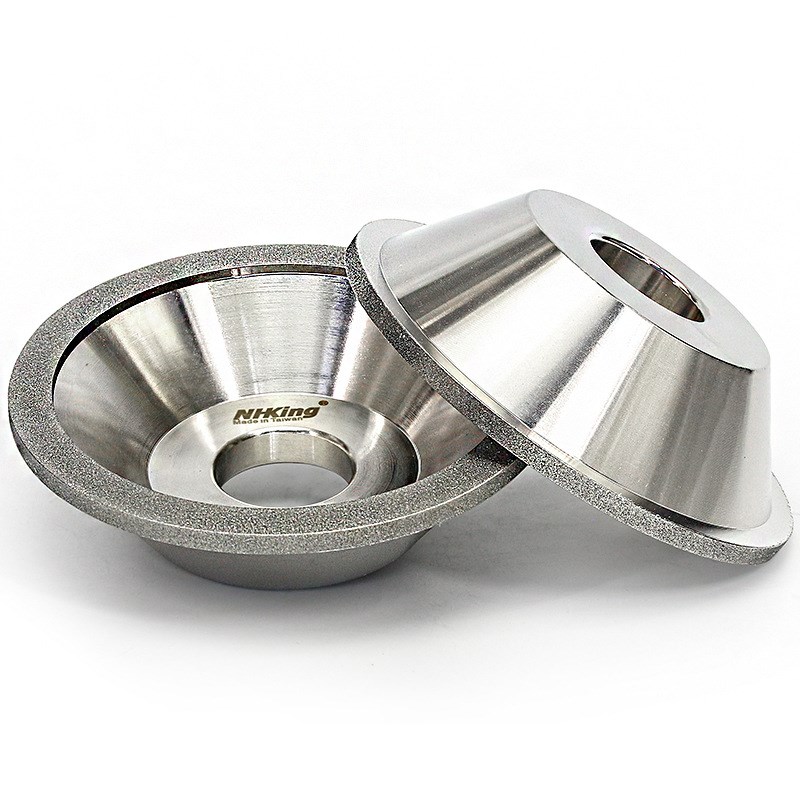 合金碗型砂轮电动磨刀机金刚石电镀砂轮抛光磨钨钢工具125150直径