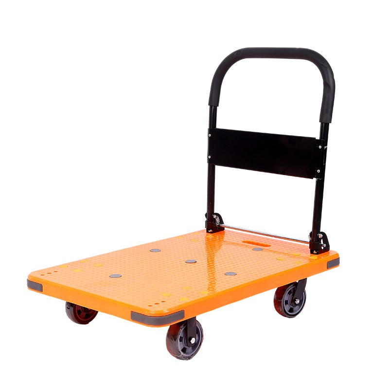 旺通脚轮可折叠加厚平板车物流超市拉货平板车搬运小拖车工具车