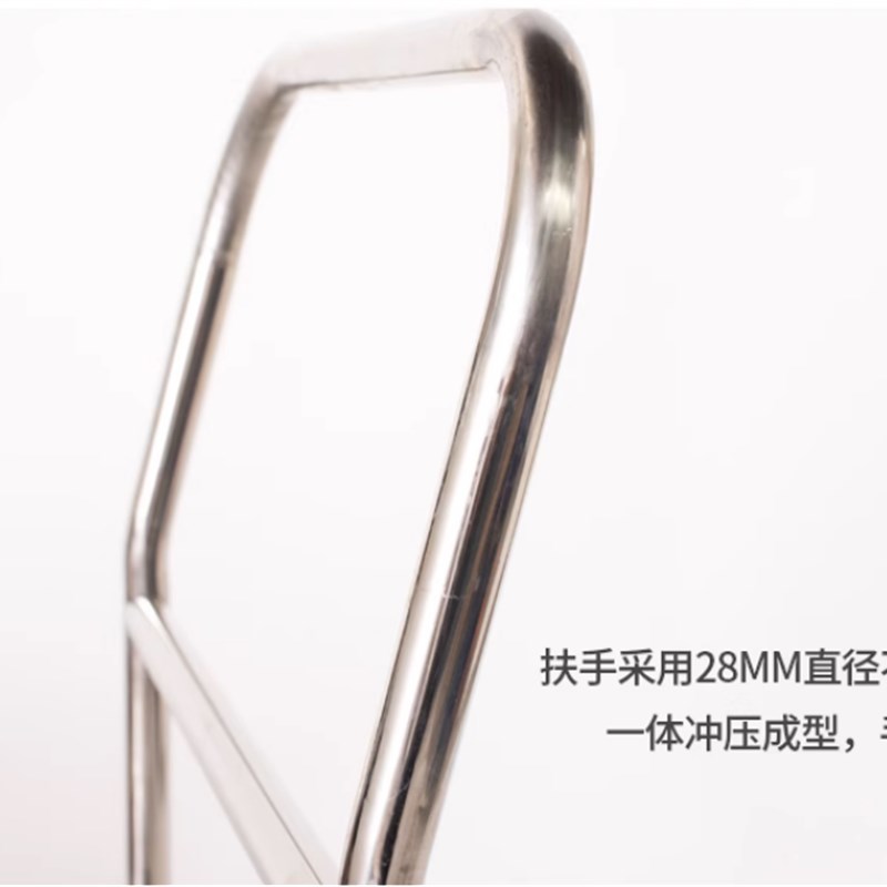 不锈钢方管手推车折叠静t音平板车拉货车推货车小推车拖车小拉车