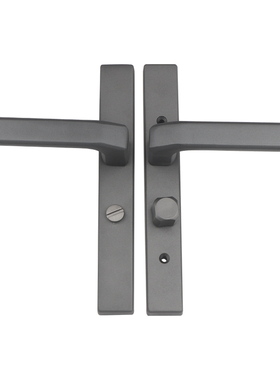 灰色不带钥匙通用型窄边25mm门框卫生间锁静音消声家用洗手间门锁