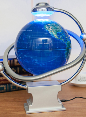 志诚 8寸大号磁悬浮地球仪发光自转创意工艺礼品办公室地球仪摆件