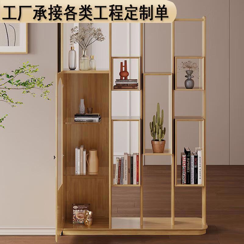 北欧实木门厅柜客厅隔断柜玄关柜现代简约入户间厅柜酒柜收纳柜子