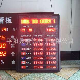 厂家生产外贸LED电子外汇汇率屏 外币兑换牌 外汇牌 汇率电子牌