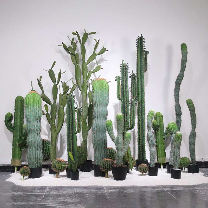 仿真仙人掌盆栽大型植物假北欧仙人柱室内场景橱窗装饰摆件量天尺