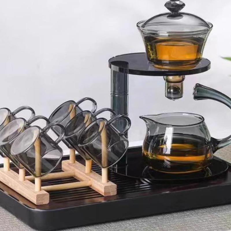 玻璃半全自动茶具套装懒人功夫泡茶器茶壶家用宫灯磁吸煮茶