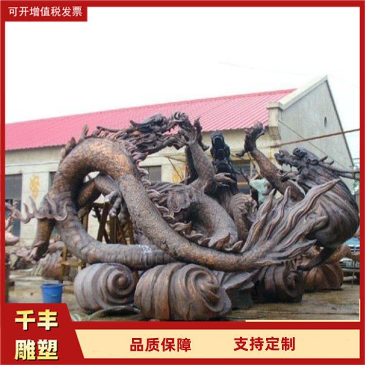 纯铜铸造大型飞龙摆件铜龙柱子大型铸铜龙柱雕塑纯铜龙头浮雕龙柱
