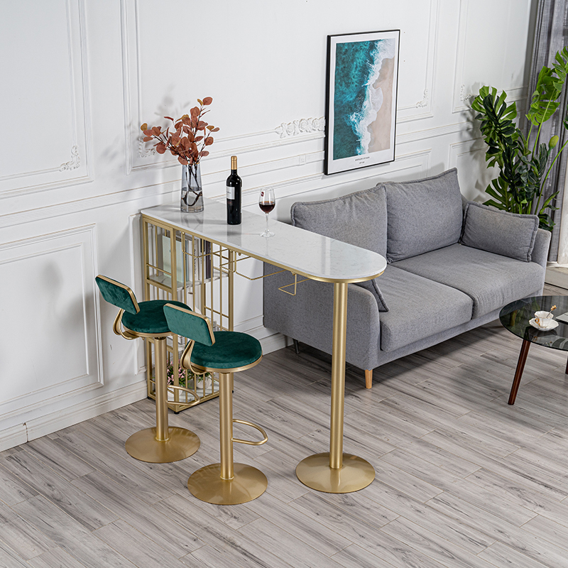 北欧大理石吧g台餐桌一体客厅隔断柜家用小吧台桌厨房简约高脚桌