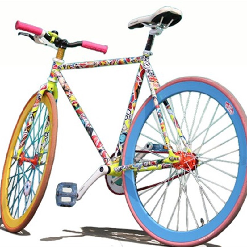 自行车贴纸死飞贴花山地车架装饰贴膜防水单车个性贴画防生锈贴