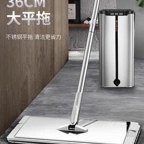 不锈钢拖把拖把桶套装家用加厚套桶地拖拖地筒洗脱一体黑色拖布桶