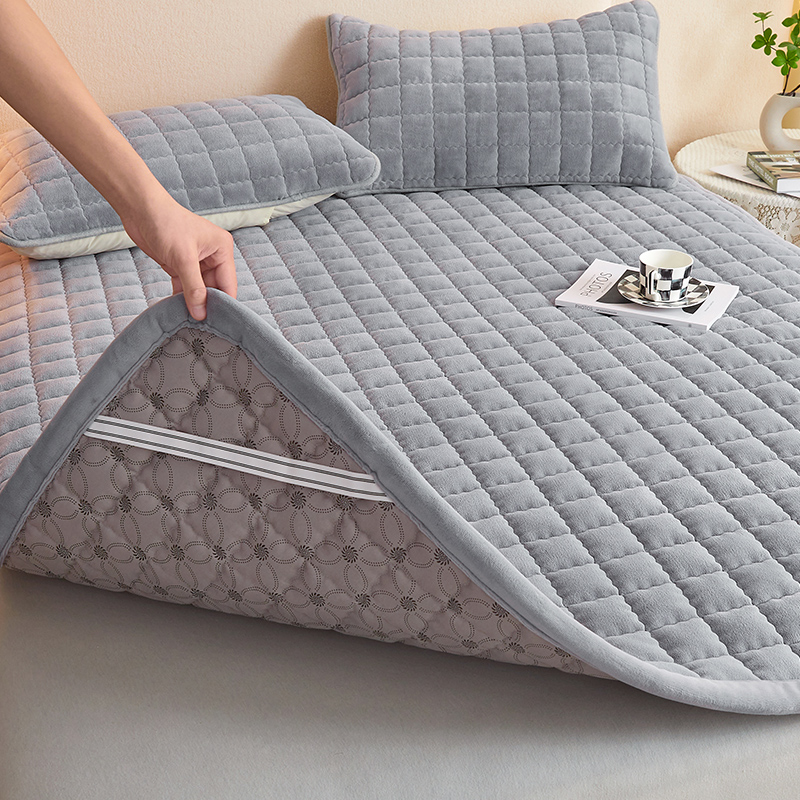 冬季加厚法兰绒床单单件单人双人牛奶G绒毯珊瑚绒毛毯防滑床盖被