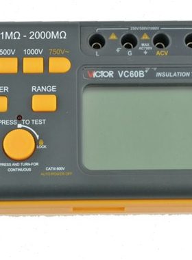 胜利绝缘电阻测试仪 数字兆欧表 250V/500V1000V绝缘摇表 VC60B+