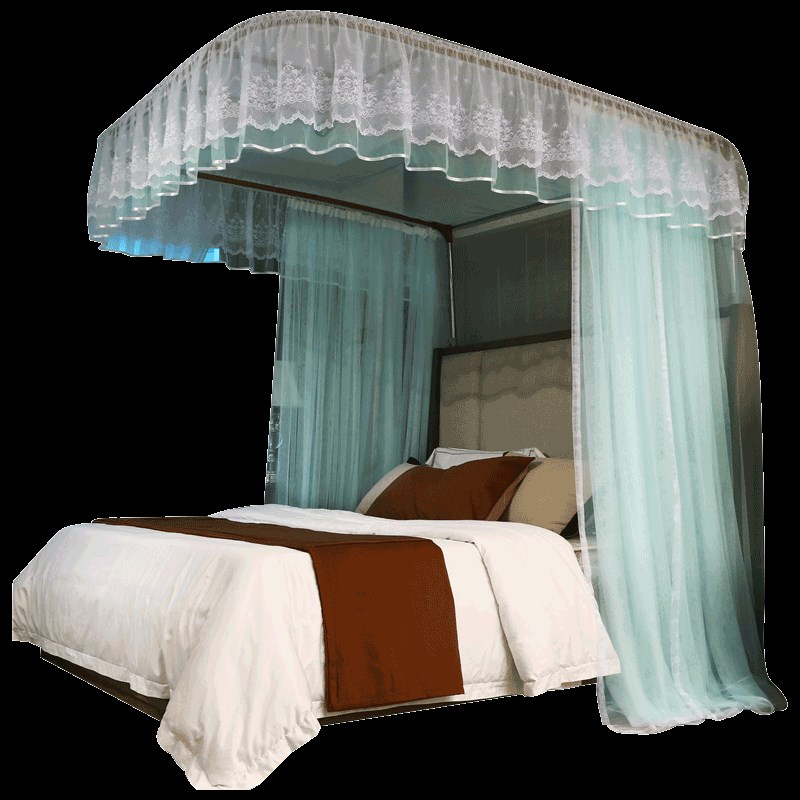 A5242023新款导轨蚊帐家用公主风1.8m1.5米床上防蚊罩u型轨道夏季