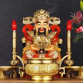 铜佛具香炉家用室内客厅供奉供佛招财纯黄铜双耳香炉祠堂寺庙香炉