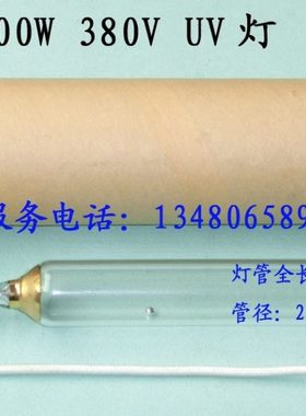 220V380V 2000W UV灯 400mm长紫外线灯管 高强度UV固化汞灯