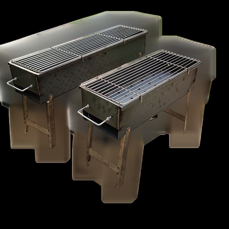 ALI6加厚满焊烧烤炉带腿带支架不锈钢烤网商家用户外折叠烤肉羊肉