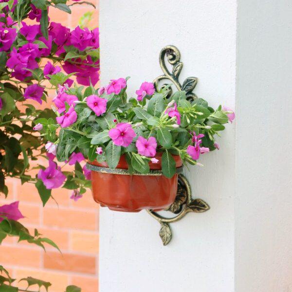 阳台客厅壁挂式花盆架 挂壁吊兰绿萝花篮架子 挂墙上 墙壁花架