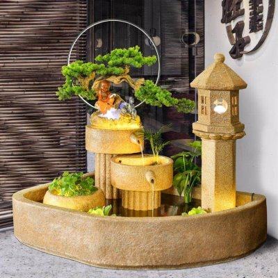 田园日式砂岩阳台微景观鱼池装饰流水大摆件门厅庭院假山造景喷泉,家居饰品,户外/庭院摆件,淘宝优惠券,粉丝福利购,淘宝优惠卷