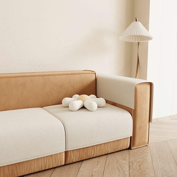 【语织相伴出品】粒子棉麻沙发垫子皮坐垫靠背四季通用盖巾布防滑,居家布艺,沙发垫,淘宝优惠券,粉丝福利购,淘宝优惠卷