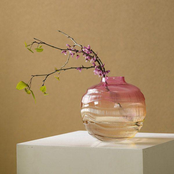 大相莲花 不规则水波纹渐变色艺术花瓶 家居客厅书房餐桌花器摆件,家居饰品,花瓶,淘宝优惠券,粉丝福利购,淘宝优惠卷