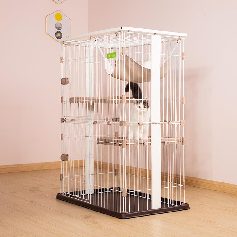 创逸实木三层猫笼子二层猫别墅小号室内猫舍木制家用猫笼厂家直供