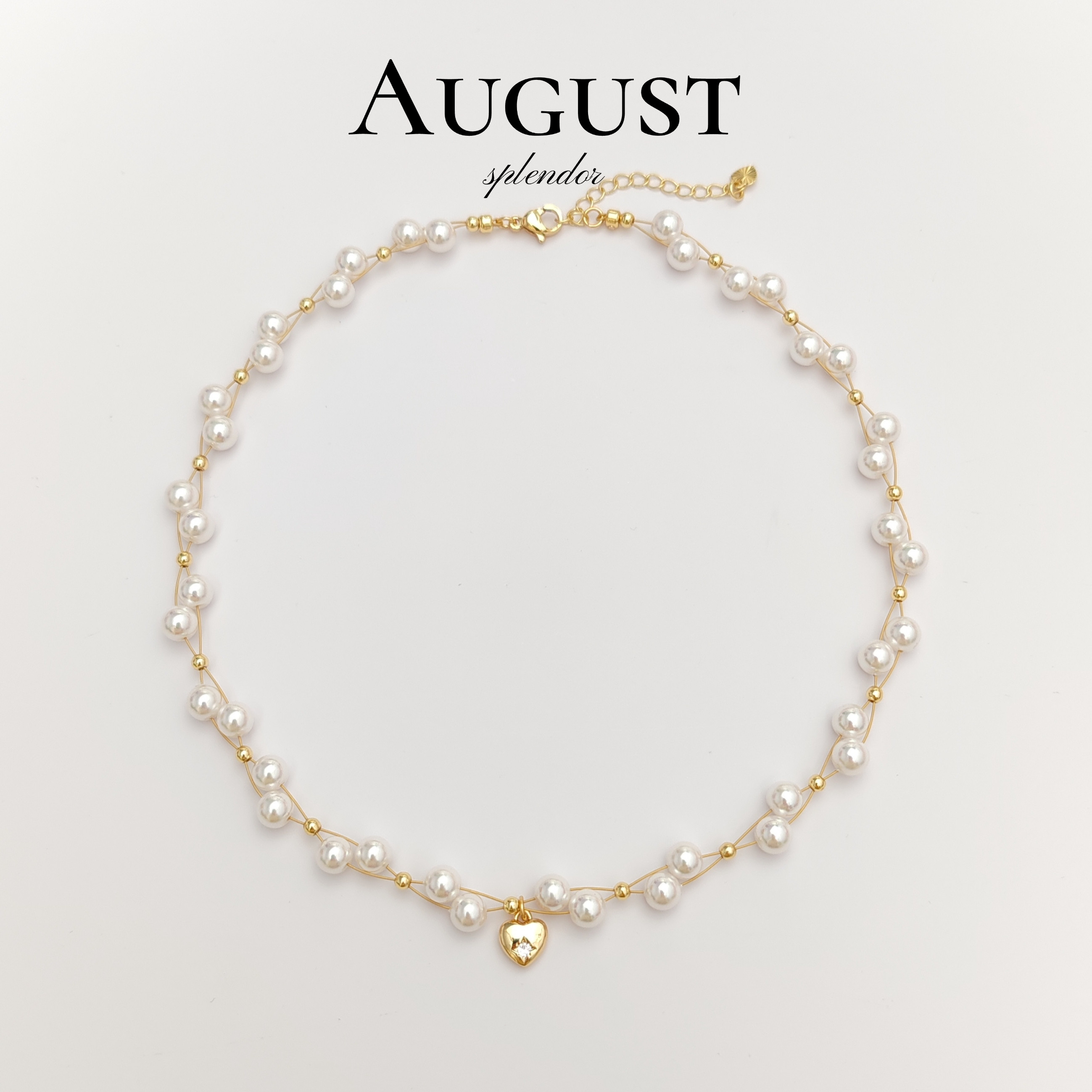 AUSUST珍珠项链锁骨链女原创设计法式小众高级感轻奢简约百搭日常