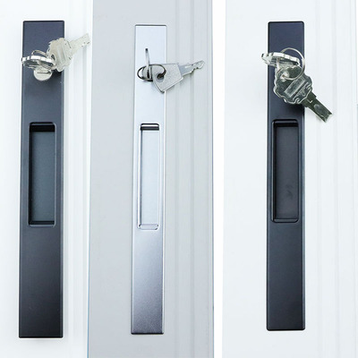 推拉门锁铝合金滑轮门钩锁阳台中空门锁窗M户移门锁带钥匙单点锁