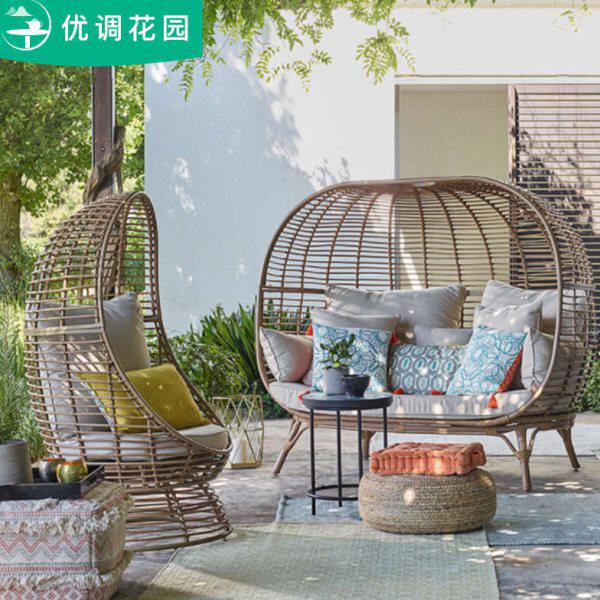 户外吊篮懒人藤沙发鸟巢室外庭院阳台小桌椅千秋吊椅休闲躺椅单人