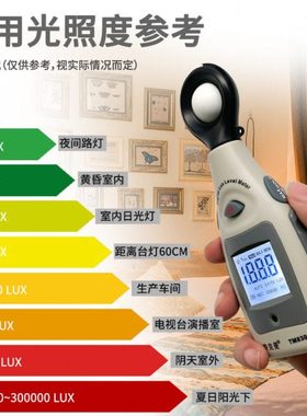 泰克曼TM830M数字照度计光照计精度亮度计光度计手持照度测量仪