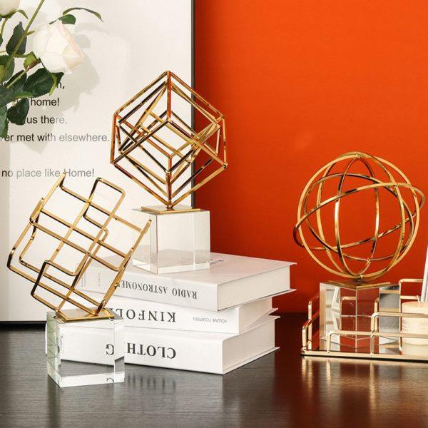 现简约风客厅餐桌电视柜摆件金色几何装饰品创意水晶公桌摆设,饰品/流行首饰/时尚饰品新,摆件,淘宝优惠券,粉丝福利购,淘宝优惠卷