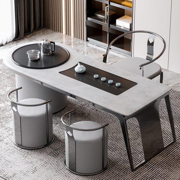 轻奢档岩板茶桌椅组合客厅泡茶桌现简约智能茶桌一体式泡茶台,商业/办公家具,茶台/茶桌,淘宝优惠券,粉丝福利购,淘宝优惠卷