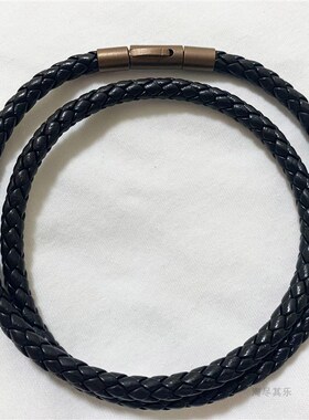 5mm粗真皮羊皮绳项炼绳 适用周A家XL刺青转运珠颈炼绳皮绳手錬男