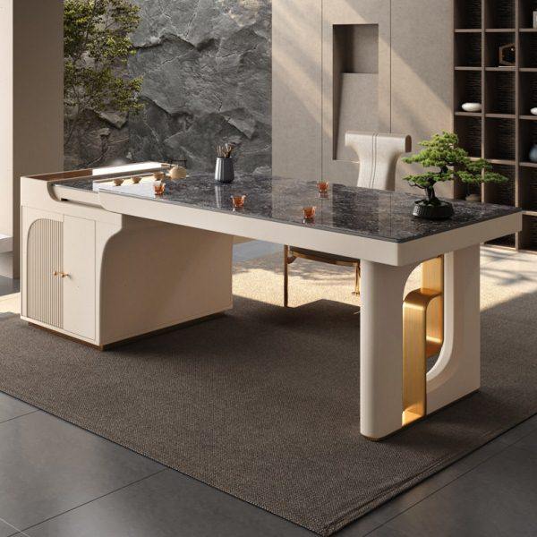 轻奢岩板公室茶桌椅组合现感伸缩泡茶一体两用功夫喝茶台,商业/办公家具,茶台/茶桌,淘宝优惠券,粉丝福利购,淘宝优惠卷