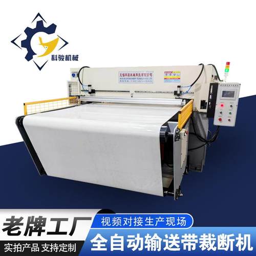 全自动输送带裁断机皮革海绵下料机珍珠棉四柱裁切机面膜模切机