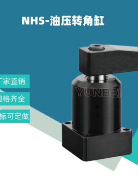 HNS/NHS/RNS25/32/40/50/63油压转角缸接管式下法兰工装夹具油缸